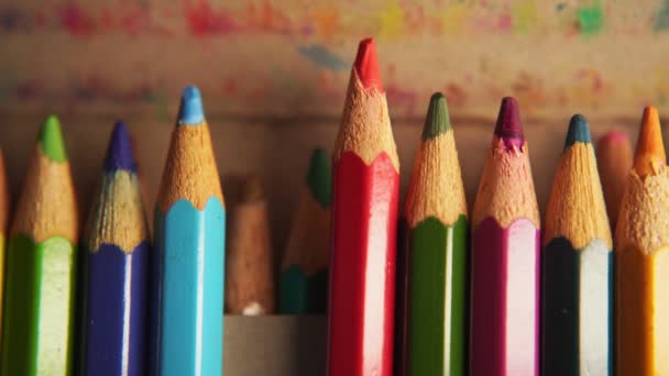 Cueillir Crayon Couleur Dans Une Boîte — Video