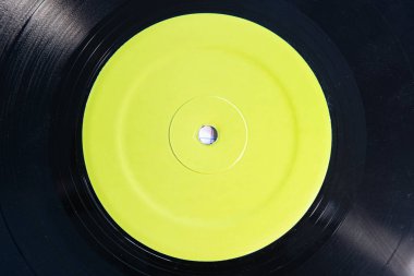Vinil plak şirketinin yakın plan görüntüsü