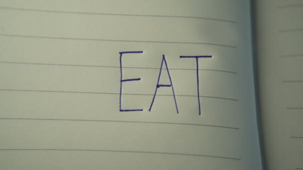 Ændre Ordet Spise Til Fedt – Stock-video