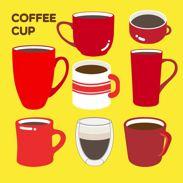 Šálek kávy & šálek na kávu — Stockový vektor