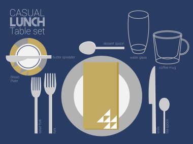 LUNCH TABLE SETTING clipart