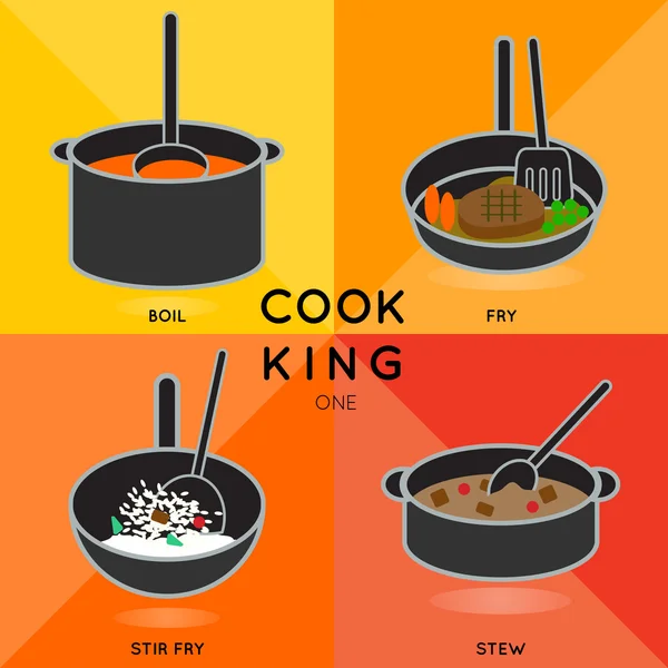 COOK KING ONE — Stockový vektor