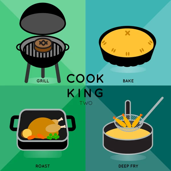 COOK KING TWO — Stockvector