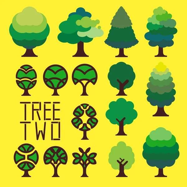 TREE TWO — Stock Illustration TREE TWO Stock Vector