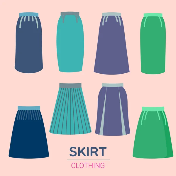 SKIRT DE COLOR CLÁSICO — Archivo Imágenes Vectoriales