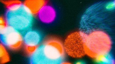 Vintage Bokeh lensleri analog efektli film tahılları