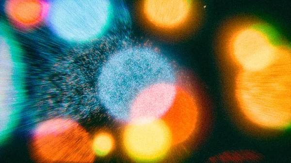 Ročník Bokeh Čočky Film Zrna Analogovým Efektem — Stock fotografie