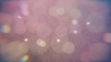 Kristal Optik Fişek Film Toz Örtüsü Efekti Soyut Bokeh ve Işık Sızdıran Fotoğraf Retro Kameralı Odaklanmış Görüntü Yansıması Parlak Günışığı. Fotoğraf İşleme İçin Ekran Üstü Kipi Kullan.