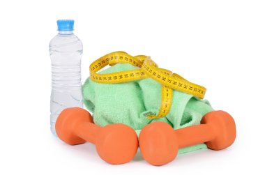 İzole dumbbells ile ölçüm bandı