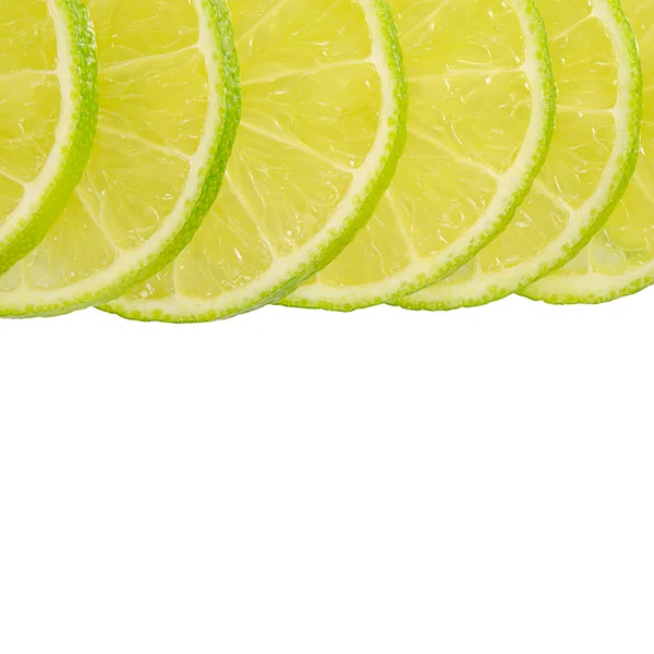 The fresh lime isolated on a white background — Stock Photo, Image