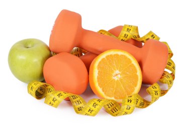 İzole dumbbells ile ölçüm bandı