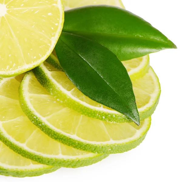 The fresh lime isolated on a white background — Stock Photo, Image