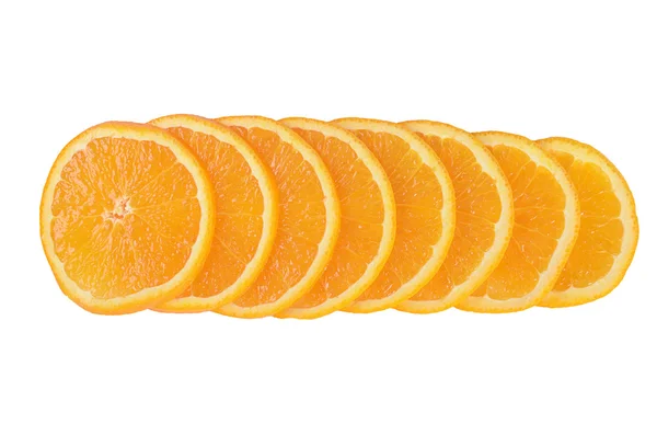 Die frische Orange isoliert auf weißem Hintergrund — Stockfoto