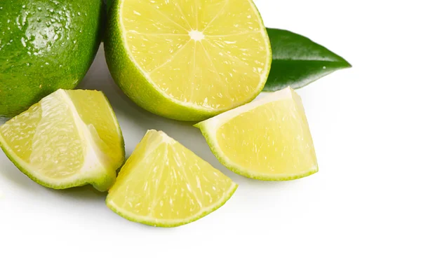 The fresh lime isolated on a white background — Stock Photo, Image