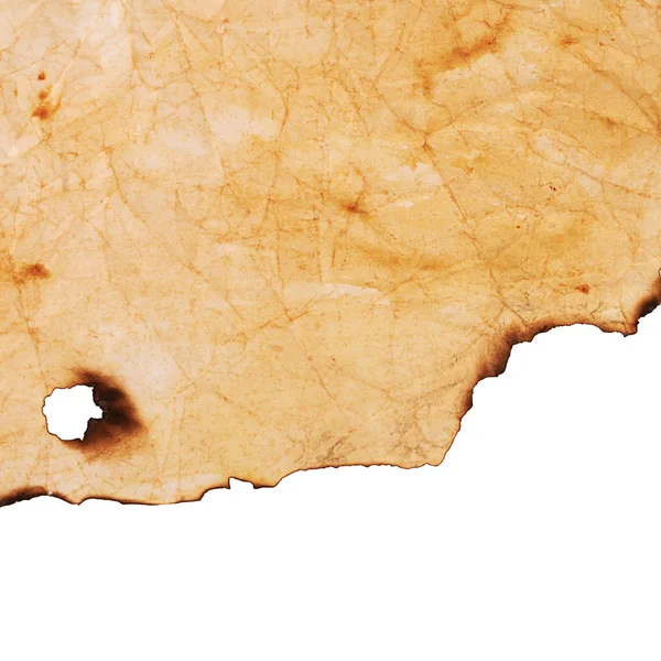 Yanık kenarları ile eski kağıt — Stok fotoğraf