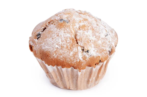 Gâteau aux fruits au raisin isolé sur blanc — Photo