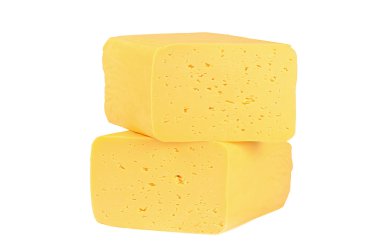 Beyaz arka plan üzerinde izole peynir