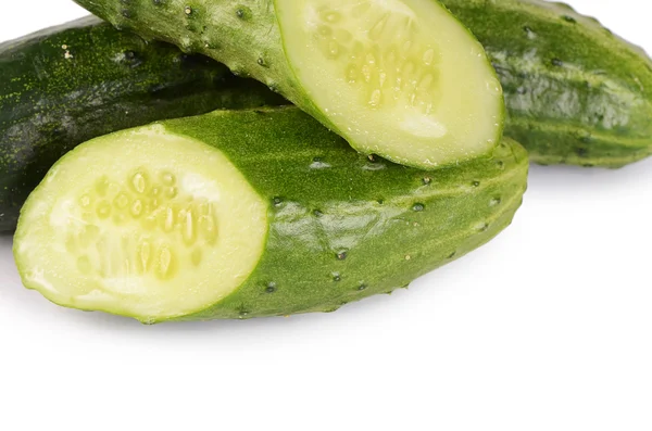 Fresh cucumber isolated on white background — Stock Photo, Image