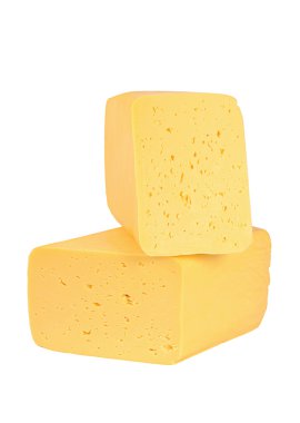 Beyaz arka plan üzerinde izole peynir