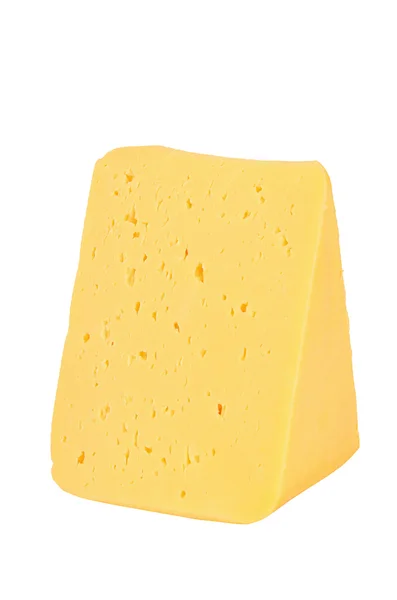 O queijo isolado sobre fundo branco — Fotografia de Stock