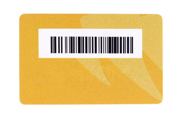 Cartão de plástico isolado sobre fundo branco — Fotografia de Stock