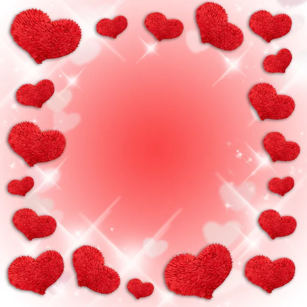 Большое красное бумажное сердце — стоковое фото