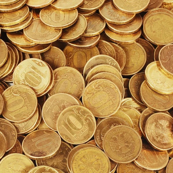 Χρυσό χρήματα στοίβα μακροεντολή — Φωτογραφία Αρχείου