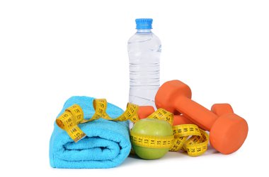 İzole dumbbells ile ölçüm bandı