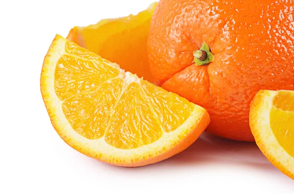 Helles Orange isoliert auf weißem Hintergrund — Stockfoto