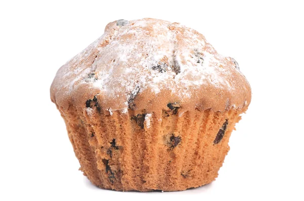 Bolo de frutas com passas isoladas em branco — Fotografia de Stock