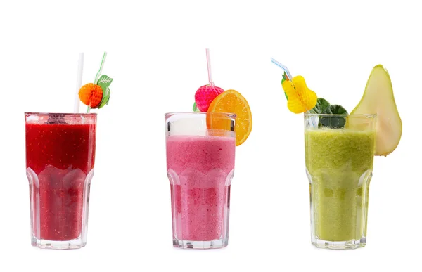 Smoothie de pêra de refrescamento isolado em branco Imagem De Stock