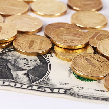 Altın para yığını makro