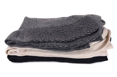 Adamın üzerinde izole beyaz arka plan çorap