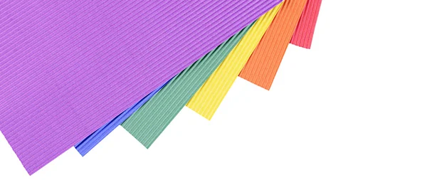 カラー クレープ紙のセットをクローズ アップ — ストック写真