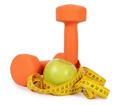 İzole dumbbells ile ölçüm bandı