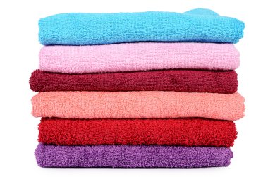 Beyaz izole banyo havlusu