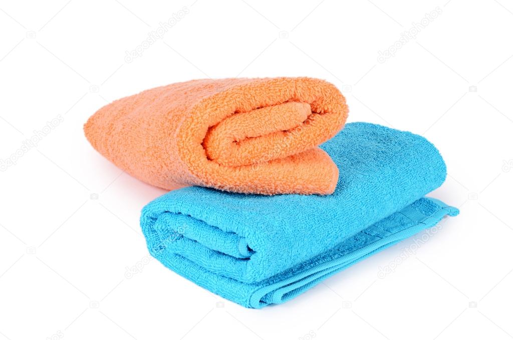 The bath towel isolated on white