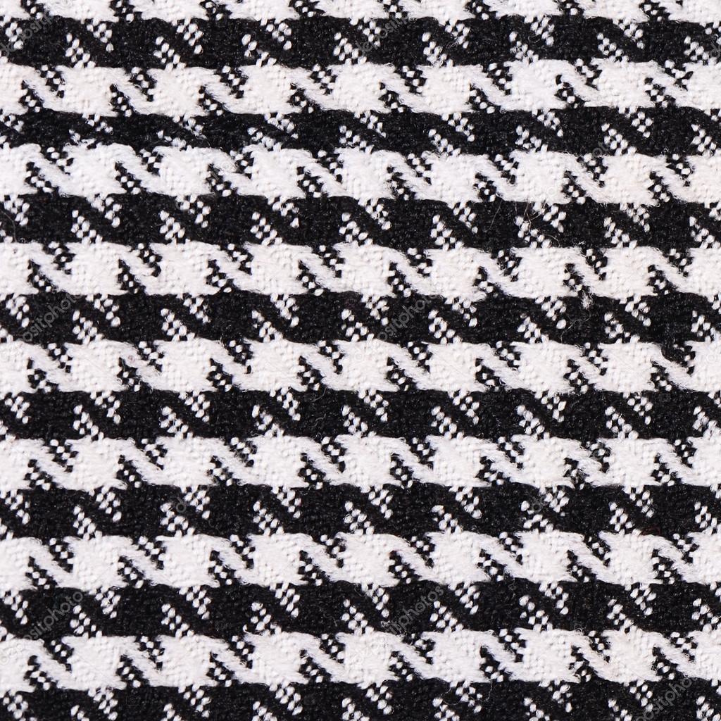 Woolen black-and-white fabric