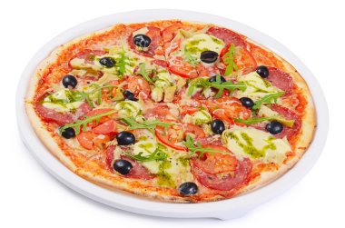 peynir ve zeytin İtalyan pizza
