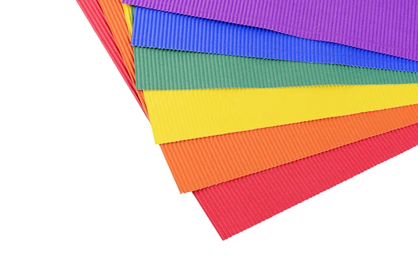 Zestaw kolorów papieru krepowego z bliska — Zdjęcie stockowe