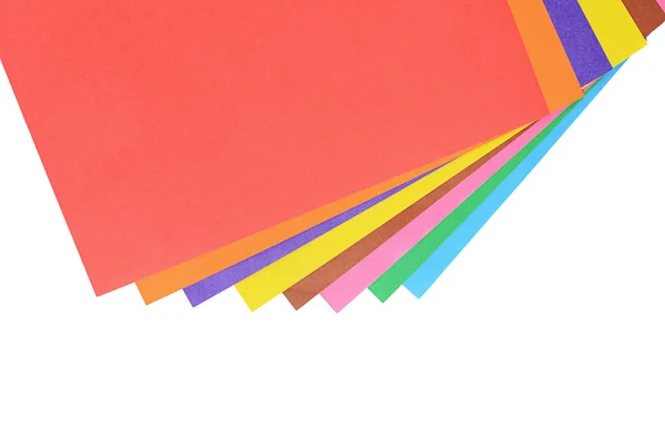 Zestaw kolorów papieru z bliska — Zdjęcie stockowe