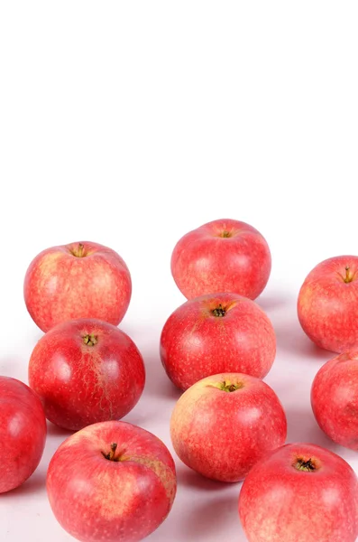 The red fresh apples isolated on white background — Stock Photo, Image