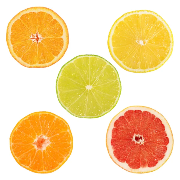 柑橘系の果物のクローズ アップから Allsorts — ストック写真