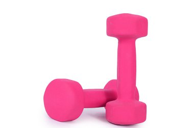 Beyaz bir arka plan üzerinde izole halter