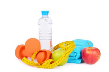 İzole dumbbells ile ölçüm bandı