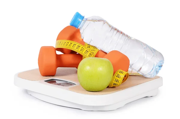 İzole dumbbells ile ölçüm bandı