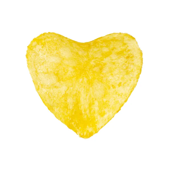 Patatas fritas, en forma de corazón aisladas sobre fondo blanco. Patatas fritas en forma de corazón aisladas sobre fondo blanco Fotos de stock libres de derechos