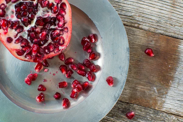 Red Pmoegranite with fruit seeds — Stock Photo, Image