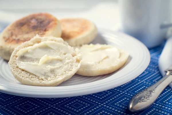 Homemade English muffin breakfast bread — Stock Photo, Image