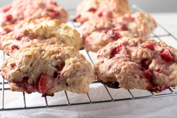 Fresh tart Strawberry scone dessert — Stock Photo, Image